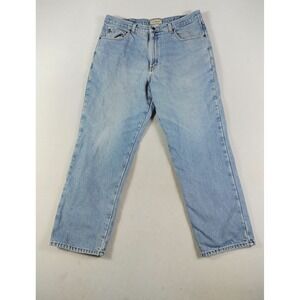 LL Bean Jeans Mens 36 Blue Double L Flannel Lined‎ Cabincore Lumber Jack Warm